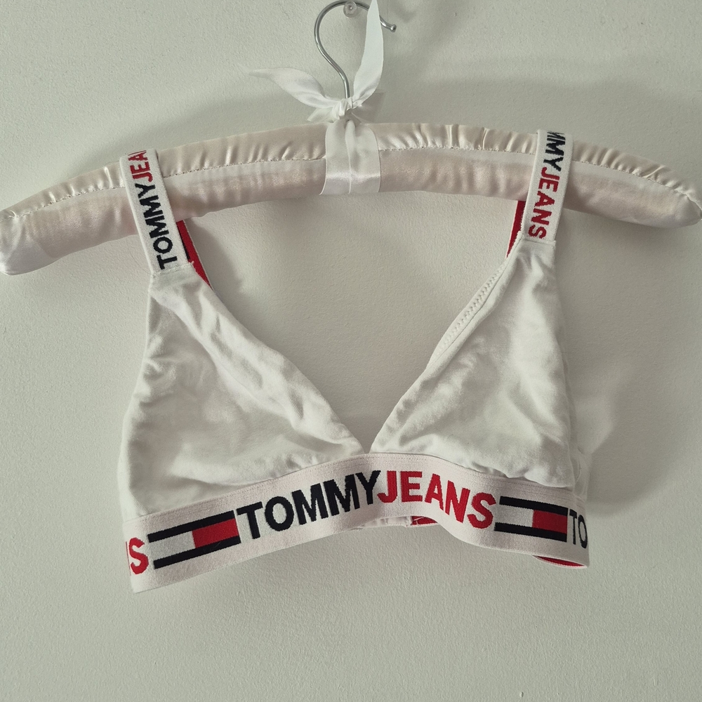 Tommy Jeans Branded Classic Logo White Bralette
